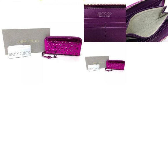 JIMMY CHOO Philippa Star studs Zip Around Long Wal - Picture 10 of 10